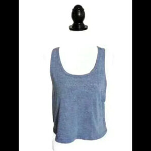 Casual Women's Blue Cropped Tank Top